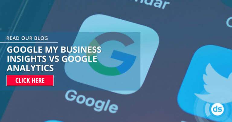 Google My Business Insights vs. Google Analytics: What's The Difference? Graphic