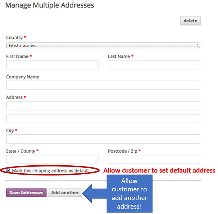 Manage Multiple Adresses