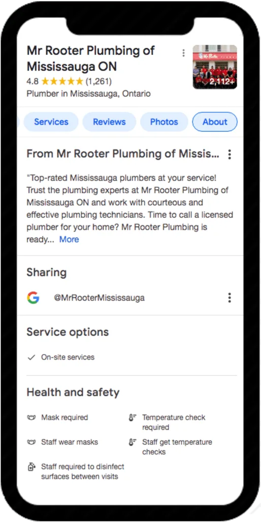 gmb management features on iphone x