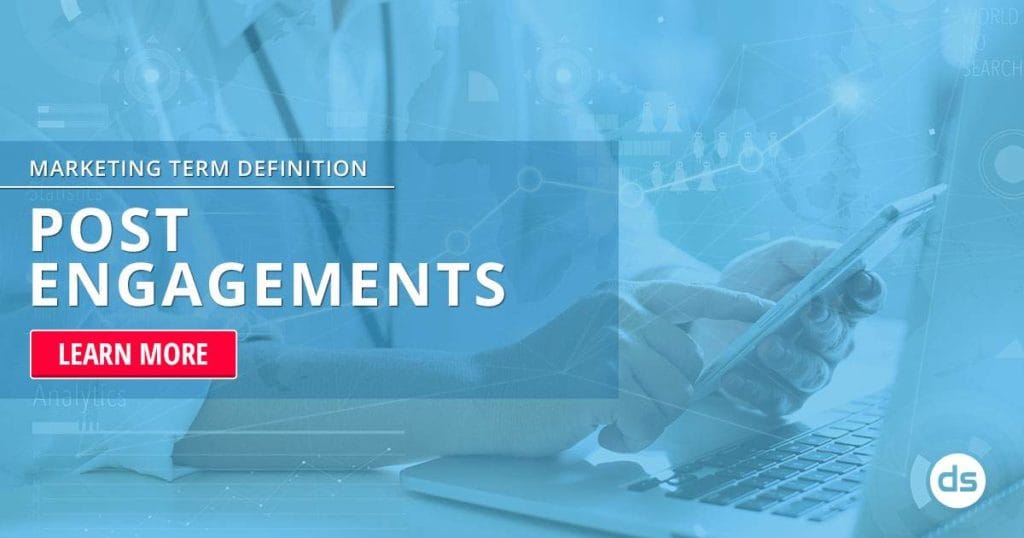 Exploring the concept of post engagements in digital marketing with a "Learn More" call-to-action button.