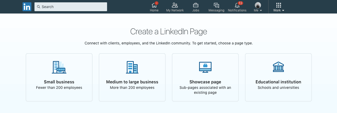 Create a Linkedin Company Page